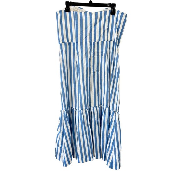 Aqua Stripe Bustier Midi Dress Size XL- New - Picture 8 of 15
